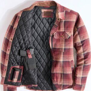 Concealed Carry Quilt Lined Shirt Jacket - Barn | Large